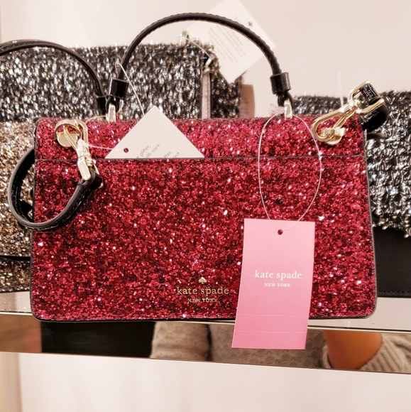 KATE SPADE MINI TOP HANDLE CROSSBDY ODETTE GLITTER - Picture 5 of 8